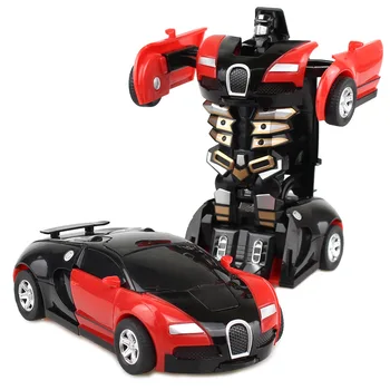 O cheie de Deformare Mașină de Jucărie Nouă Actualizare Automată Transforma Robot Plastic Model de Masina Amuzant Diecasts Băiat Jucărie Uimitor Cadouri Copil Jucărie