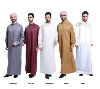 Oamenii Arabe Islamice Caftan Haine Musulmane Maneca Lunga Mozaic Abaya Haine De Moda Arabia Saudită, Dubai Mens Jubba Echipa