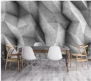 Obiceiul modern, tapet geometric,3D pătrat de ciment pictura pe perete pentru camera de zi dormitor canapea perete de fundal papel de parede