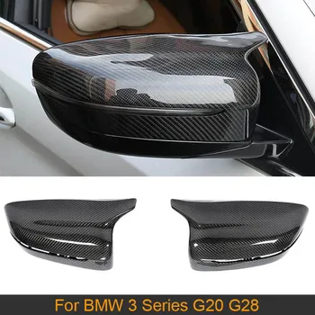 Oglinda Retrovizoare auto Huse pentru BMW Seria 3 G20 G28 2019 2020 Oglindă Laterală capace Capace de Înlocuire Fibra de Carbon / ABS Negru RHD