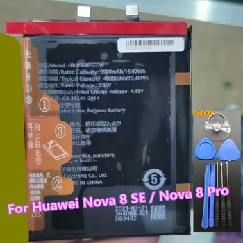 Original 4000mAh HB466485EEW Acumulator pentru Huawei Nova8 Nova 8 SE / Nova 8 Pro Telefon Mobil