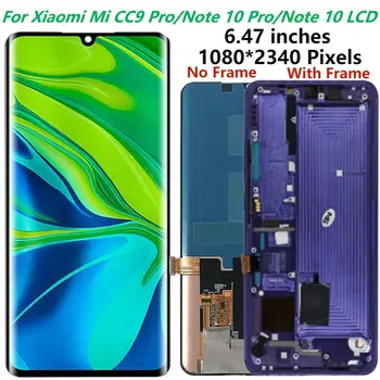 Original 6.47 Pentru Xiaomi Mi CC9 Pro Nota 10 Display LCD Cu Rama Mi Nota 10 Pro M1910F4G Ecran Tactil LCD Ansamblu Digitizer