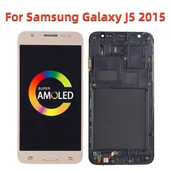 Original J500FN AMOLED Pentru Samsung Galaxy J5 2015 LCD Cu Rama 5.0