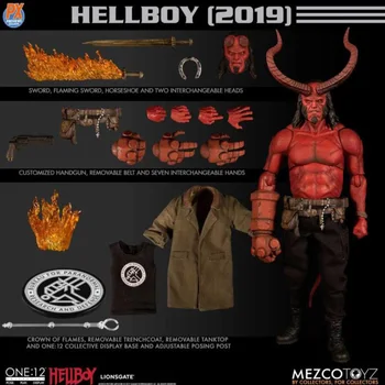 Original Mezco UNA:12 Marvel Hellboy PX Filme și Tv Atârnă card de Jucarie Figurine Jucarii Pentru Copii Cadouri