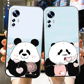 Panda Desene animate Drăguț Cuplu Caz de Telefon Pentru Xiaomi Poco X3 X3 Pro GT Coajă de Silicon Pentru Xiaomi Poco M3 Pro NFC Animal Acoperi Capa