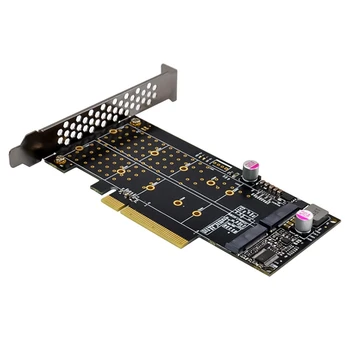 PCI-E X8 Dual Channel M. 2 NVMe SSD Upgrade Card de Expansiune M. 2 M Interfața Solid state Drive Adapter Card