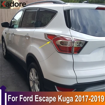 Pentru Ford Escape Kuga 2017 2018 2019 Chrome Spate Coada De Lumină De Lampă Capac Ornamental Stop Cadru Protector Decorare Autocolant