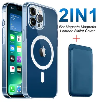 Pentru Macsafe Caz Portofel Pentru Apple Magsafe Pentru iPhone 14Plus 11 12 13 14 Pro Max 8 XS Magsafing Magnetic Wireless de Încărcare