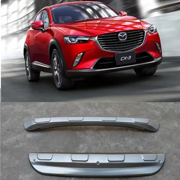 Pentru Mazda CX-3 CX3 2016-2021 Fata Bara Spate Difuzor de Barele de protecție de Buze Protector Guard placă de protecție din oțel Inoxidabil 2 BUC
