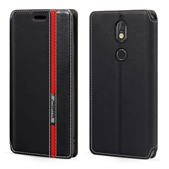 Pentru Nokia 7 Cazul Moda Multicolor inchidere Magnetica din Piele Flip-Caz Acoperire cu Suport Card de 5.2 inch