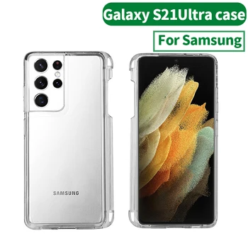 Pentru Samsung Galaxy S21 Ultra 5G TPU rezistent la Șocuri de Caz cu Slot pentru Stylus Socket Transparent S21Ultra Acoperire anti-căderea de protecție