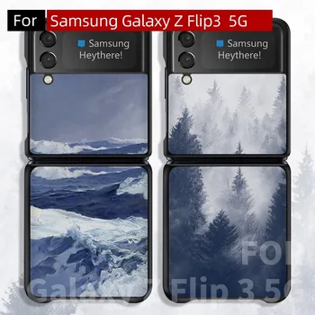 Pentru samsung Galaxy Z flip3 caz,Materialul de Piele de Caz Pentru Samsung Galaxy Z Flip 3 Caz
