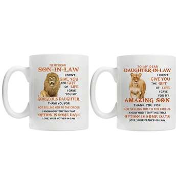Pentru Scumpul Meu Fiu În Legea Cani Fiica În Drept Cana Ceramica De Cafea Cana Cadou De Craciun Ușor