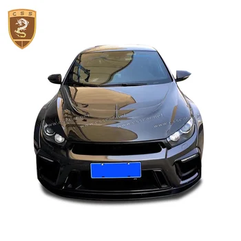 Pentru Volkswagen Scirocco de Înaltă Calitate din fibră de Carbon + FRP Material Grund de Culoare de Masina din Spate, acoperiș de Buze Aripa spoiler Aspec stil 2015-16