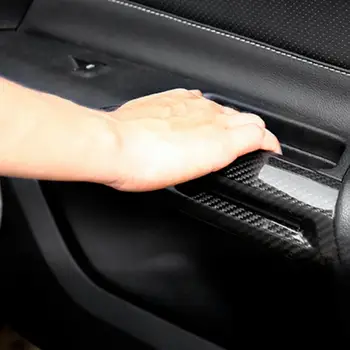 Pereche de Fibra de Carbon Usi de Interior Cotiera Decor Acoperi Trim Fit pentru Ford Mustang 2014 2015 2016 2017 2018 Accesorii Auto Noi