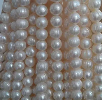 Perle unice Magazin de bijuterii 10mm Cartof Alb de apă Dulce Pearl Margele Vrac Bijuterii DIY Unul Plin Strand LS4-013