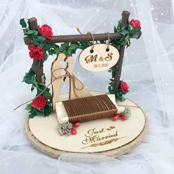Personalizat Mire Mireasa cutie de inel de logodna de nunta de petrecere decoratiuni rustice flori design livrare gratuita