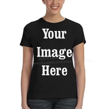 Personalizate-Ți Propriul tricou Femei Fullover Print Tee Camasi pentru Femei de Vară Mâneci Scurte Topuri Antrenament Teuri Picătură de Transport maritim