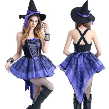 Petrecere Mascarada Diavolul Vrăjitoare Cosplay Petrecere de Halloween Costume pentru Femei Fantasia Vrăjitoare Set Uniform