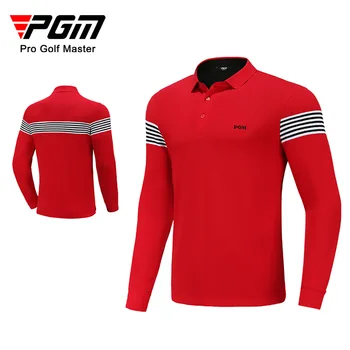 PGM Toamna și Iarna Golf, Îmbrăcăminte pentru Bărbați Maneci Lungi Negre Tricou Tricou