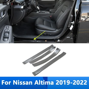 Pragului De Ușă Protector Pentru Nissan Altima 2019 2020 2021 2022 Exterior Scuff Paza Autocolant Placă Din Oțel Inoxidabil Accesorii Auto