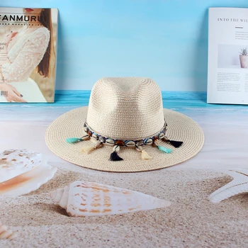 Primavara-Vara Shell doamna cu Pălărie nou versatil pălării de paie ciucure în formă de clopot ghețar vacanță pe plajă de agrement umbrelă de soare pălărie tendință pur