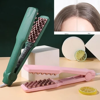 Profesionale Volumizator de Par Fier de Ceramică Grilă 3D Hair Curling Instrumente Atelă Apartament Fier de Instrumente de Hair Styling