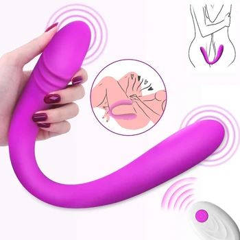 Puternic Vibrator pentru Clitoris Sex Intima Jucarii Pentru Cupluri Dubla Penetrare Vibratoare pentru masaj Curea-on-uri Pentru Două m/w