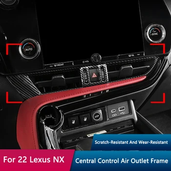 QHCP Masina de Control Central de Evacuare a Aerului Cadru Decorativ 1 buc ABS Fibra de Carbon Cereale Tapiterie de Protecție Autocolant Pentru 22 Lexus NX350h 400h