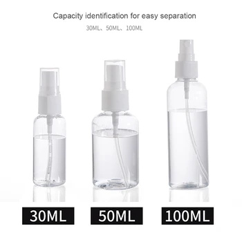 Reîncărcabile Sticle de Călătorie de Plastic Transparent Pulverizator de Parfum Goale Mic Sticla cu Pulverizator 30/50/100ml Toxice Seif Gratuit Dropship