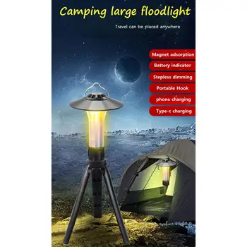 Reîncărcabilă Camping Lanternă Portabilă Magnet De Iluminat De Urgență Agățat Lampa De Cort Puternic Lumina De Lucru