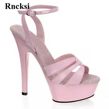 Rncksi Sexy Cu Bretele pentru Femei Pantofi de 15 CM Toc Platforme Pol de Dans/Performance Star Model de Sandale Petrecere de Nunta Sandale