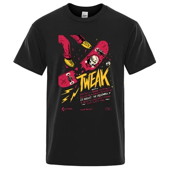 Rupt Skateboard Desene Animate Print T-Shirt De Sex Masculin De Moda Liber Supradimensionate Topuri Casual De Bumbac T-Shirt Sudoare Respirabil T-Shirt Mens