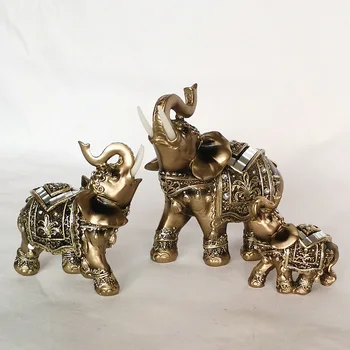 Rășină Elefant Decor Statuie Decor Acasă Animale De Sculptură Desktop Meserii Decor Ornamente Noroc Feng Shui Figurine