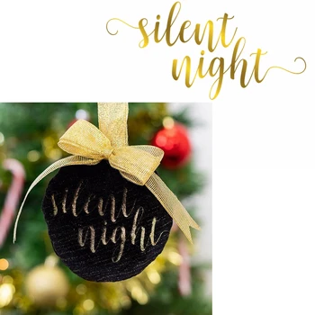 Silent Night Fierbinte Folie Placa de Crăciun Expresie pentru DIY Scrapbooking Embosare Carduri Meserii Decor Nou 2019