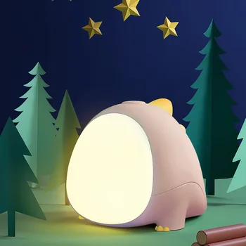 Silicon Lumina de Noapte Desene animate Dinosaur pentru Copii Jucarii Animale LED Masă Lampă Reîncărcabilă Lumini Copil de Dormit de Lumină Lampă de Noptieră Luz B