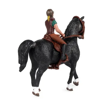 Simulare Concurs de Echitație Călărețul de Curse Rider Model Animal Jucărie pentru Copii Cal Scena Decor