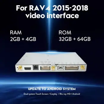 Sistemul Android interfata video auto pentru Toyota RAV4 2015 2016 2017 2018 auto radio stereo, player multimedia, navigare GPS