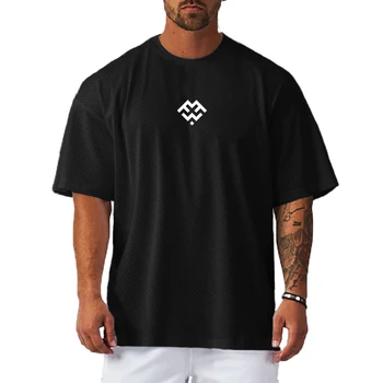 Solid de Culoare din Poliester Tricouri pentru Bărbați Îmbrăcăminte pentru Gimnastică, Îmbrăcăminte Atletic Purta uscare rapidă Casual T-Shirt de Funcționare Ftness Topuri