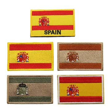Spania Flag 3D Brodate Banderola Tactici Militare din Forțele Speciale Insigna Haine de Camuflaj Rucsac Sport în aer liber Patch