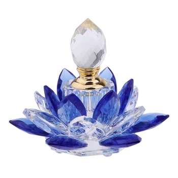 Sticla de cristal floare de lotus sticla de parfum sticla goala de parfum sticla cu figurina