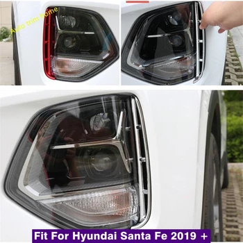 Stil Chrome Exterior Accesorii Faruri Anti-Ceata Kit Faruri De Aer De Admisie Garnitura Pentru Hyundai Santa Fe 2019 2020 Red / Crom