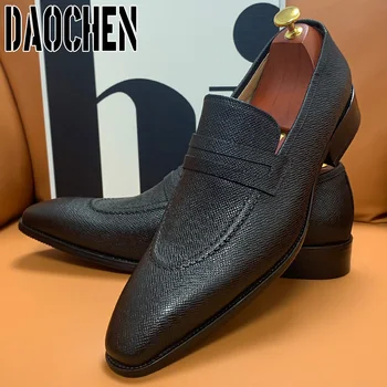 Stil Clasic Barbati Mocasini Pantofi Negru Maro Elegante Barbati Pantofi Rochie Deget A Subliniat Biroul De Mireasa Piele Naturala Pantofi Eleganți Bărbați