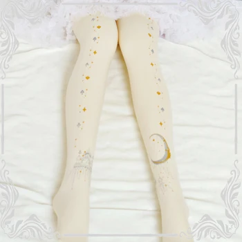 Stil japonez Dulce Lolita Ciorapi de Mătase Retro Lolita Bronzare Imprimate Rochie FATA Ciorapi