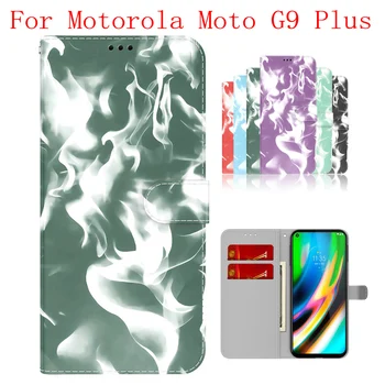 Sunjolly Caz pentru Motorola Moto G9 Plus Suport Portofel Flip PU Caz Telefon Acopere coque capa Motorola Moto G9 Plus Acoperi Caz
