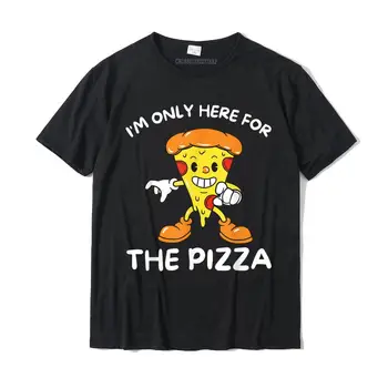 Sunt Aici Doar Pentru Pizza Iubitor de Alimentare Fite T-Shirt Designer de Bărbați Topuri Teuri Unic tricouri Bumbac Personalizate