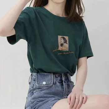 Supradimensionat tricou de Bumbac doamnelor liber șantiere mari mâneci scurte 2022 vară noul organism al cărui necăptușit îmbrăcăminte superior
