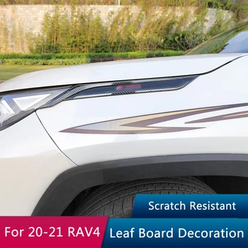 TAJIAN Masina Fața Frunze de Bord Decor Benzi Pentru Toyota RAV4 20-22 Spranceana Lampa Autocolant Branhii de Rechin Modificarea Accesoriu Auto