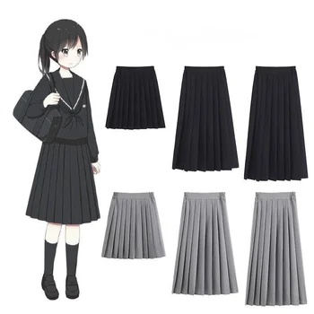 Talie Mare Fuste Plisate Kawaii Harajuku Fuste Femei Stil Preppy Fusta De Uniforma Școlară Fusta Mini Fete O Linie De Toamnă Fuste