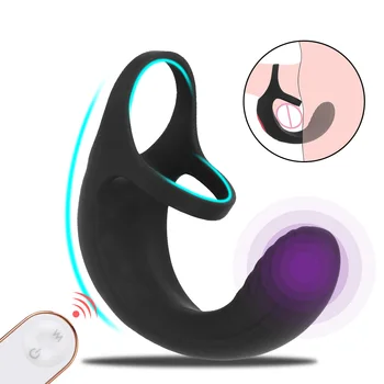 Telecomanda Wireless Testicule Vibrator pentru Barbati Penis Masaj Inel Vibrator 9 Moduri de Centura de Castitate Jucarii Sexuale pentru Barbati
